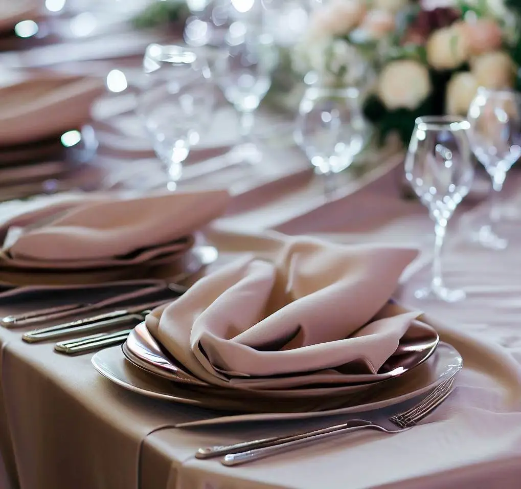 table cloth in a wedding and party